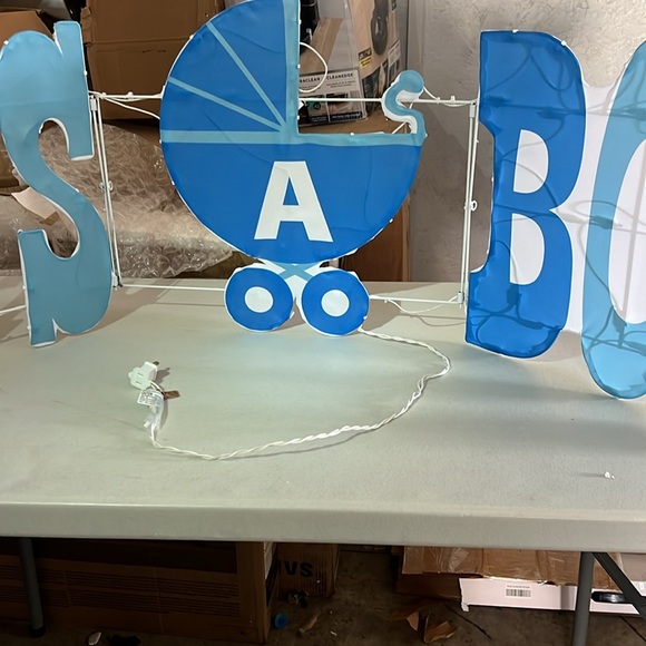 NWT Light Up It's a Boy Sign Great for Baby Showers and Announcements - Picture 7 of 8